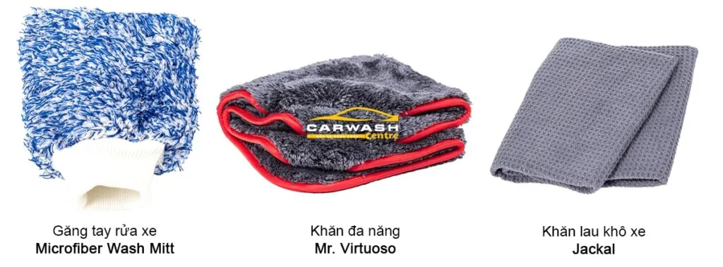Các loại khăn lau ngoại thất ô tô tại nhà từ Car Wash Centre