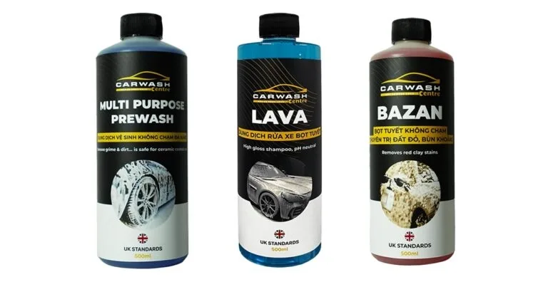 Trọn bộ dung dịch rửa xe cao cấp tại Car Wash Centre